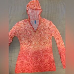Kuhl Longsleeve Hooded Burnout Batik  Print Top